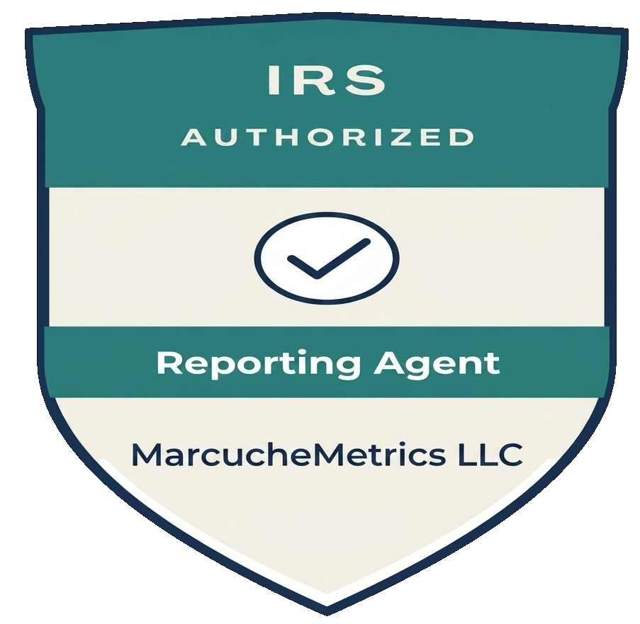 IRS Authorized Reporting Agent - Marcuche Metrics LLC